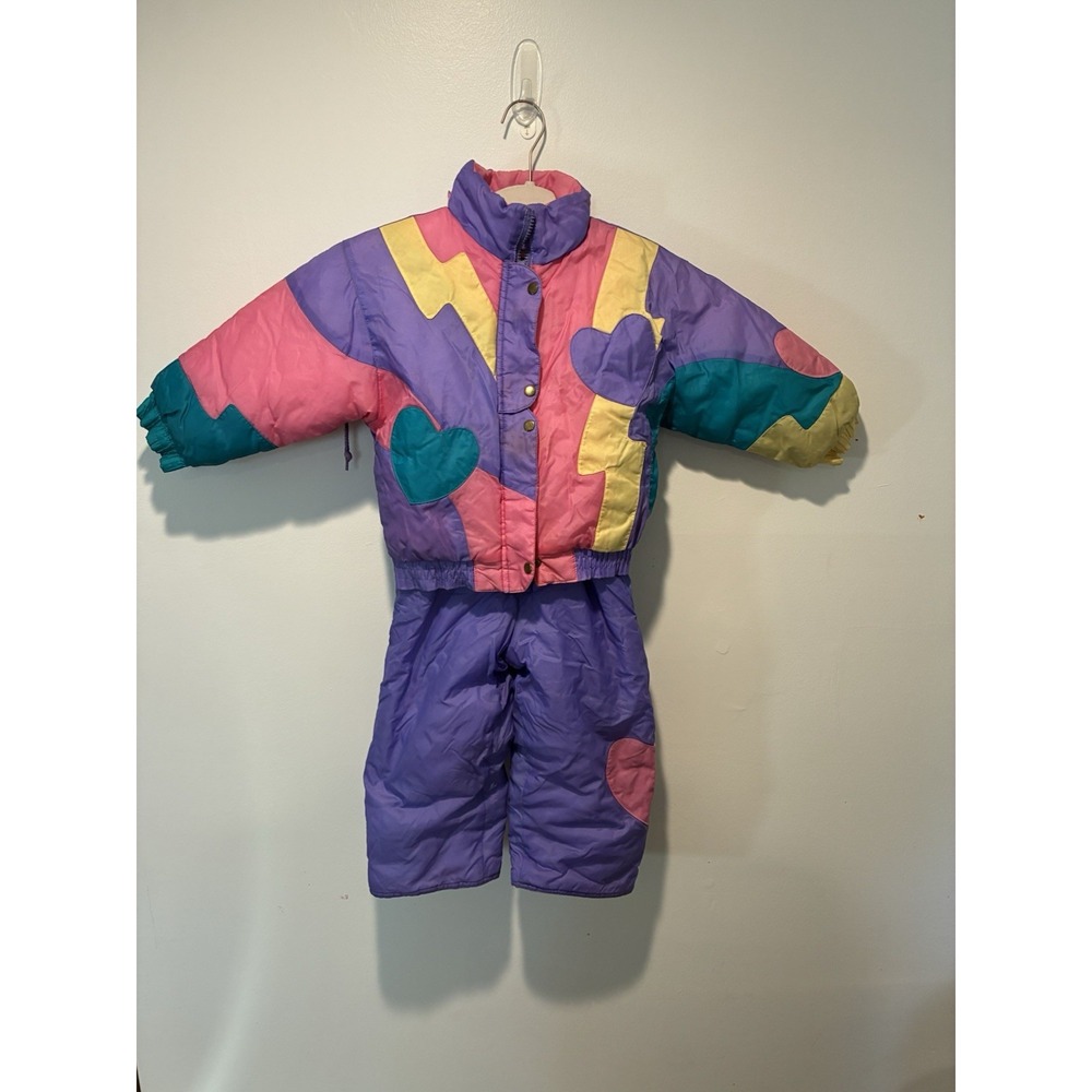 VTG Causal Time Snow Suite Size 3t 80s 90s Girl's 2-Piece